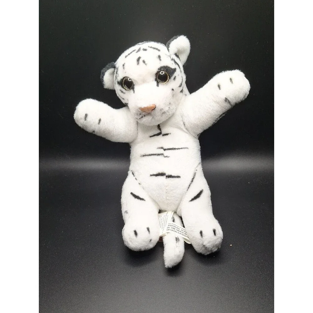 White and Black Striped Plush Tiger Adventure Planet